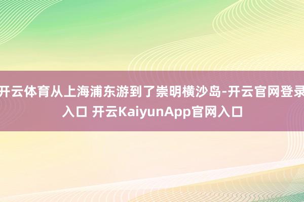 开云体育从上海浦东游到了崇明横沙岛-开云官网登录入口 开云KaiyunApp官网入口